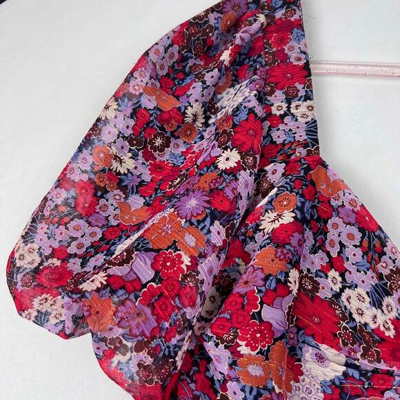 ZARA Floral Ruched Dress Size Small NWT - Picture 6 of 9